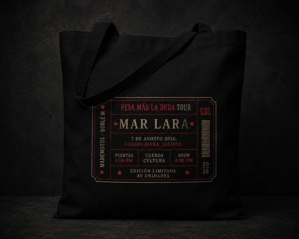 1 Totebag exclusiva - PMLD TOUR GDL (Edición limitada)